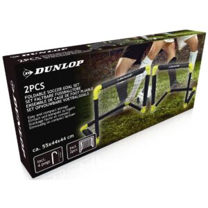 2 FUTBOLO VARTŲ RINKINYS SU TINKLU 55x44x44CM DUNLOP 133584 - Image 8