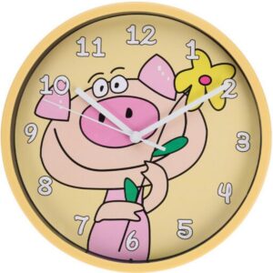 VAIKIŠKAS SIENINIS LAIKRODIS 22,5 CM KIAULYTĖ 1074764