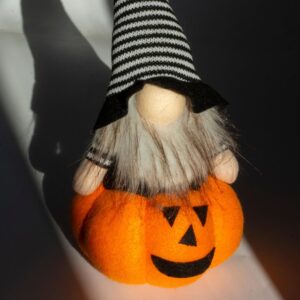 DEKORACINĖ FIGŪRĖLĖ ANT MOLIŪGO 25CM LED HALLOWEEN ORANŽINĖ 1064222 - Image 3