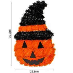 DEKORACINĖ FIGŪRĖLĖ MOLIŪGAS 35CM HALLOWEEN ORANŽINĖ JUOSTELĖ 1067773 - Image 4