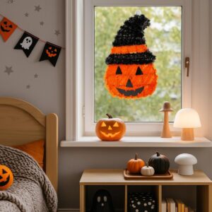 DEKORACINĖ FIGŪRĖLĖ MOLIŪGAS 35CM HALLOWEEN ORANŽINĖ JUOSTELĖ 1067773 - Image 5