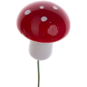 DEKORACINĖ FIGŪRĖLĖ GRYBŲ MUSMIRĖS ANT VIELUTĖS 9VNT 1065830 - Image 3