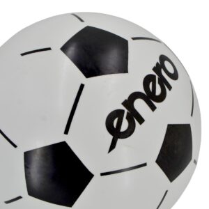 VINILINIS FUTBOLO KAMUOLYS BORUŽĖLĖ BALTAS-JUODAS 21CM 85G ENERO 1078656 - Image 4