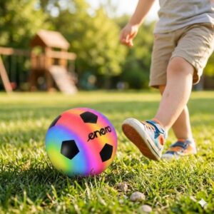 VINILINIS FUTBOLO KAMUOLYS RAINBOW 21CM 200G ENERO 1078700 - Image 5