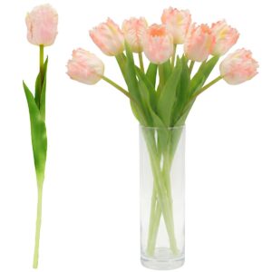 ROŽINĖ TULPĖ 38CM KAIP GYVA PAVASARINĖ DEKORACIJA 1075235