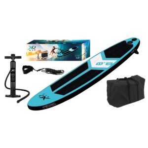 RINKINYS – PRIPUČIAMA SUP LENTĖ 90KG SURF 245x57x10CM MĖLYNA 7081063