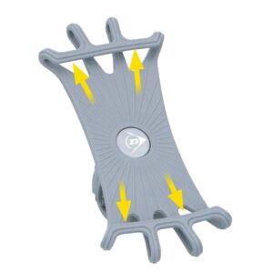 SILIKONINIS DVIRAČIO LAIKIKLIS TELEFONUI DUNLOP, SUKIOJAMAS 360°, PILKAS 267784 - Image 3