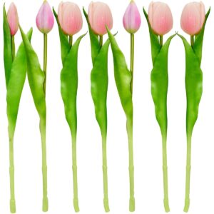 7 ROŽINIŲ TULPIŲ PUOKŠTĖ 31CM KAIP GYVOS PAVASARINĖ DEKORACIJA 1075006 - Image 4