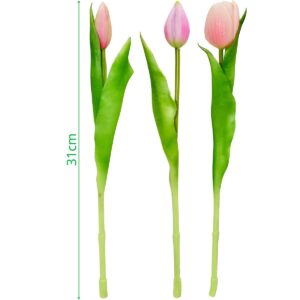 7 ROŽINIŲ TULPIŲ PUOKŠTĖ 31CM KAIP GYVOS PAVASARINĖ DEKORACIJA 1075006 - Image 5