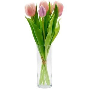 7 ROŽINIŲ TULPIŲ PUOKŠTĖ 31CM KAIP GYVOS PAVASARINĖ DEKORACIJA 1075006 - Image 9
