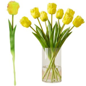 TULIPAN TAMSIAI GELTONAS 38CM KAIP GYVAS PAVASARINĖ DEKORACIJA 1075242