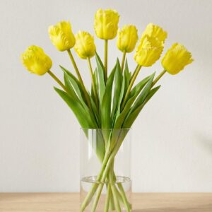 TULIPAN TAMSIAI GELTONAS 38CM KAIP GYVAS PAVASARINĖ DEKORACIJA 1075242 - Image 5
