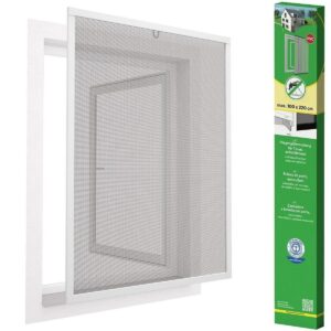 ALIUMININIS LANGO TINKLELIS NUO VABZDŽIŲ 100X120 BALTAS 9000182