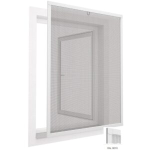 ALIUMININIS LANGO TINKLELIS NUO VABZDŽIŲ 100X120 BALTAS 9000182 - Image 2