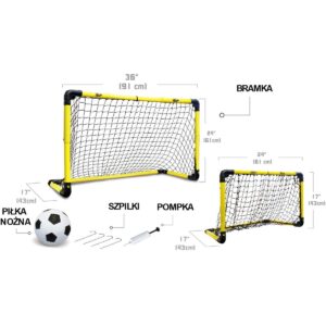 SULANKSTOMI FUTBOLO VARTAI 91X43X61CM 36X17X24CM SU AUKŠČIO IR PLOČIO REGULIAVIMU 1058337 - Image 2