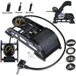 2 STŪMOKLIŲ KOJINĖ POMPA SU MANOMETRU DVIRAČIUI AUTOMOBILIUI KAMUOLIUI DUNLOP 2275215 - Image 6