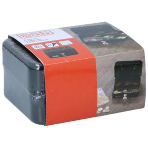METALINĖ KASUTĖ PINIGAMS IR DOKUMENTAMS 15x8x11,8 CM BLACK + DECKER 240046 - Image 5