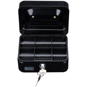 METALINĖ KASUTĖ PINIGAMS IR DOKUMENTAMS 15x8x11,8 CM BLACK + DECKER 240046 - Image 7