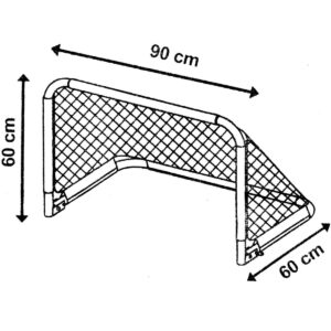 FUTBOLO VARTAI SU TINKLU SULANKSTOMI 90x60x60CM ENERO PRO 1078137 - Image 5
