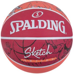 KREPŠINIO KAMUOLYS SPALDING SKETCH JUMP 7 DYDŽIO RAUDONAS-ORANŽINIS 406145