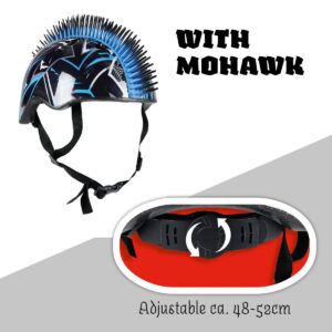 VAIKIŠKAS REGULIUOJAMAS DVIRAČIO ŠALMAS NO FEAR MOHAWK D.(48-52CM) JUODAS/MĖLYNAS 1079851 - Image 7