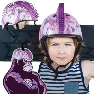 VAIKIŠKAS REGULIUOJAMAS DVIRAČIO ŠALMAS NO FEAR MOHAWK D.(48-52CM) BALTAS/VIOLETINIS 1079868