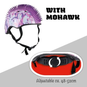 VAIKIŠKAS REGULIUOJAMAS DVIRAČIO ŠALMAS NO FEAR MOHAWK D.(48-52CM) BALTAS/VIOLETINIS 1079868 - Image 3