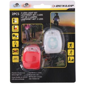 SILIKONINIŲ LED DVIRAČIO ŽIBINTŲ RINKINYS PRIEKINIS IR GALINIS DUNLOP 2053202 - Image 5