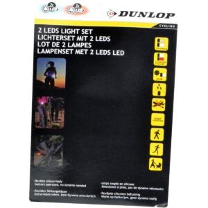 SILIKONINIŲ LED DVIRAČIO ŽIBINTŲ RINKINYS PRIEKINIS GALINIS DELUXE 2 LED DUNLOP 417929 - Image 8