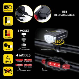 LED DVIRAČIO ŽIBINTŲ RINKINYS PRIEKINIS IR GALINIS USB ĮKROVIMAS DUNLOP 473758 - Image 5