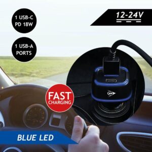 AUTOMOBILINIS ĮKROVIKLIS MULTI USB A + USB C DUNLOP 242170 - Image 7