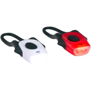 SILIKONINIŲ LED DVIRAČIO ŽIBINTŲ RINKINYS PRIEKINIS IR GALINIS DUNLOP PRO 255453