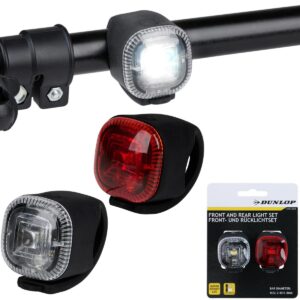 SILIKONINIŲ LED DVIRAČIO ŽIBINTŲ RINKINYS PRIEKINIS GALINIS DUNLOP 346199