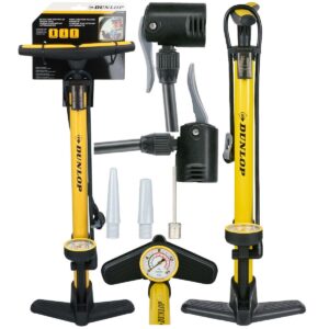 DIRBTUVĖS IR DVIRAČIO POMPA 230PSI (16BAR) SU MANOMETRU GELTONA DUNLOP 255255