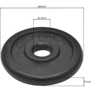 KETAUS SVORIS JUODAS 10KG ENERO FIT fi26,5 1VNT. 585234 - Image 9