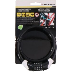 SPIRALINIS DVIRAČIO UŽRAKTAS SU KODU 10MMx65CM JUODAS DUNLOP 1042800