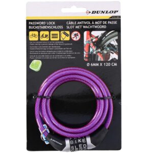 SPIRALINIS DVIRAČIO UŽRAKTAS SU KODU 0.6x120CM VIOLETINIS DUNLOP 1042688