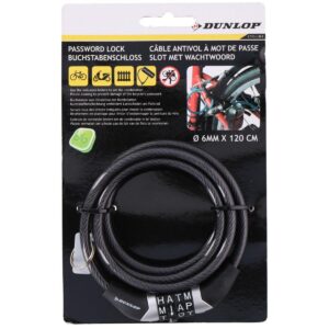SPIRALINIS DVIRAČIO UŽRAKTAS SU KODU 0.6x120CM JUODAS DUNLOP 1042695 - Image 2