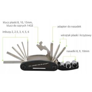DVIRAČIO ĮRANKIŲ RINKINYS 15 FUNKCIJŲ SU DĖKLU DUNLOP 102221 - Image 6