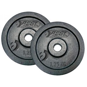 JUODAS KETINIS SVORIS 2x1,25 KG BEST SPORTING fi 30mm 614010