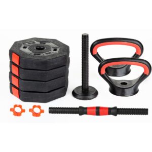 KOMPOZITINIS KETTLEBELL SVARMUO, ATSISPAUDIMŲ RANKENOS 3-VIENAME 10KG EB FIT 1039183 - Image 8
