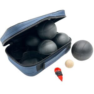 PETANKĖS RUTULIAI 6 VNT. - JUODI BOULE PETANQUE RINKINYS SU DĖKLU ENERO PRO 1046624