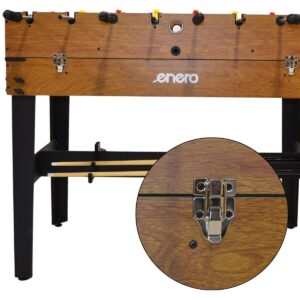 3-IN-1 ŽAIDIMŲ STALAS WOODEN STALO FUTBOLAS BILIARDAS ORO RITULYS 121x61x81CM 1056036 - Image 9