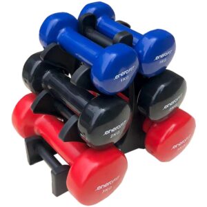 VDB 12KG HANTELIŲ RINKINYS SU STOVU ENERO FIT 337828