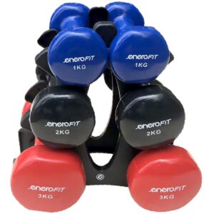 VDB 12KG HANTELIŲ RINKINYS SU STOVU ENERO FIT 337828 - Image 2