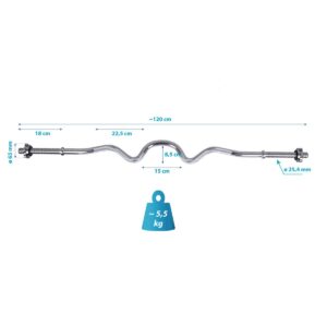 STANGOS GRYFAS LENKTAS 120 CM ENERO FIT fi25,4 MM 338306 - Image 4