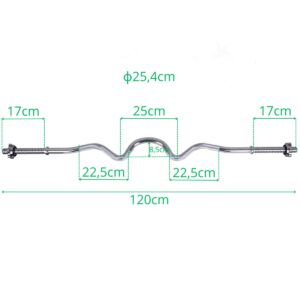 STANGOS GRYFAS LENKTAS 120 CM ENERO FIT fi25,4 MM 338306 - Image 6