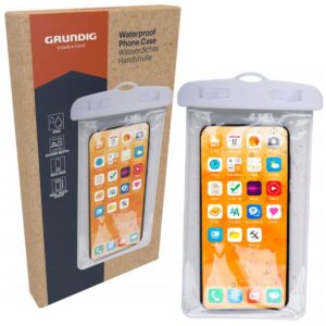 VANDENIUI ATSPARUS DĖKLAS TELEFONUI 11,7X21CM PVC BALTAS GRUNDIG 1083216 - Image 3
