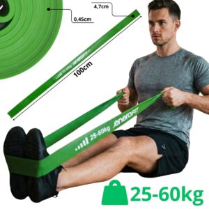 GUMINĖ PASIPRIEŠINIMO JUOSTA POWER BAND 25-60KG ŽALIA ENERO FIT 1003818 - Image 5