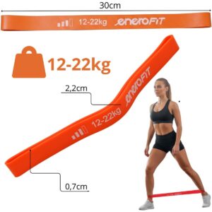GUMINĖ TRENIRUOČIŲ JUOSTA FITNESS CROSSFIT MINI BAND 12-22KG ENERO FIT 1011561 - Image 3